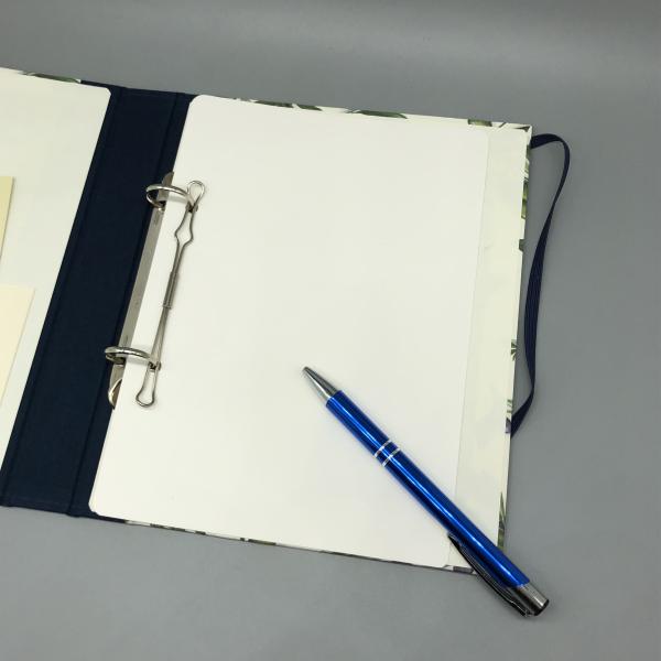 Ordner Ringbuch A5 blau Ringmechanik Stift
